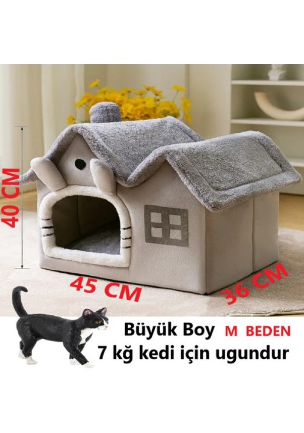 Tineke Kedi Evi Yumuşak Kedi Yatağı